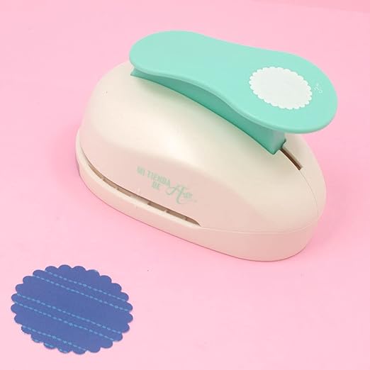 Craftelier - 3 Inch Circle Scallop Punch with Lever Press | Shape Hole Puncher for Paper Crafts | Scalloped Hole Punch for Scrapbooking, DIY Cards & Journals | Mini Hole Punch for Paper & Cardstock.-DeskLoop Office