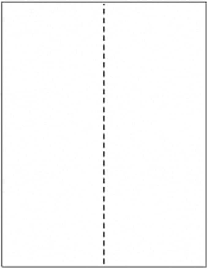 Limited Papers (TM) 8.5x11 Perforated Paper, 20/50 Pound, 75 GSM, Variety of Perforation Sizes and Colors, for Forms, Tickets, Postcards, Business Cards. (White, 2 up – vertical 4 1/4”)-DeskLoop Office