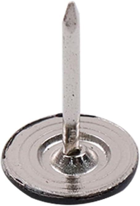 100Pcs Flat Head Upholstery Tacks Home Furniture Decor Tack Upholstery Nails Flat Push Pins Flats Thumb Tacks Black (11mmx17mm)-DeskLoop Office