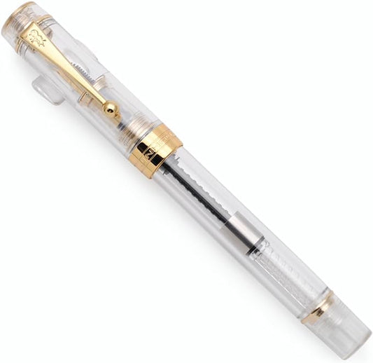 JINHAO 100 Fountain Pen with Ink Converter (Medium Nib 0.7mm, Transparent)-DeskLoop Office