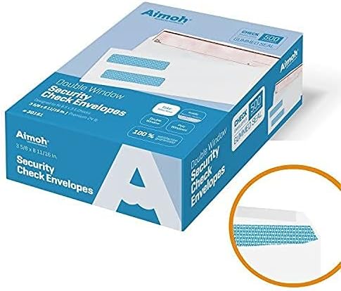 Aimoh 500#8 Double Window Gummed Security Envelopes - Image 6
