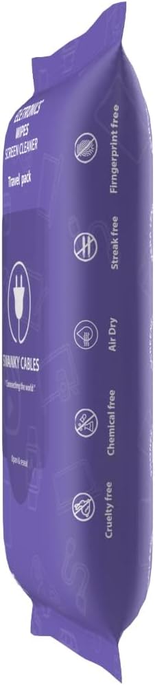 Swanky Wipes: Screen Cleaner Wipes - Electronics, Computer, TV, Laptop Monitor & Lens Cleaner, Travel Size Cleaning Wipes for Home, Office & On-the-Go, Includes Microfiber Cloth - Soft Wipes, 90 Count-DeskLoop Office