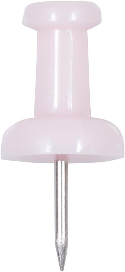 JAM PAPER Colorful Push Pins - Baby Pink Pastel Pushpins - 100/Pack-DeskLoop Office