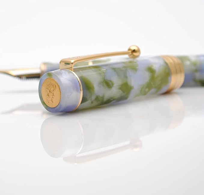 JINHAO 100 Fountain Pen with Ink Converter (Medium Nib 0.7mm, Seaweed Green)-DeskLoop Office