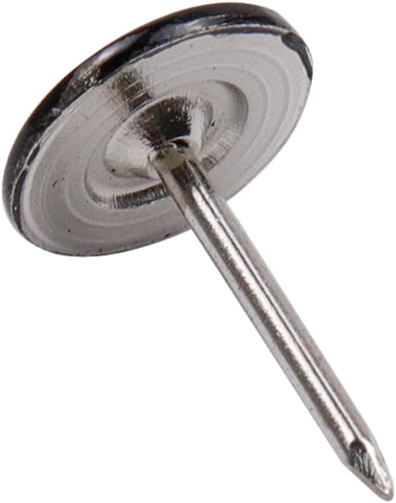 100Pcs Flat Head Upholstery Tacks Home Furniture Decor Tack Upholstery Nails Flat Push Pins Flats Thumb Tacks Black (11mmx17mm)-DeskLoop Office