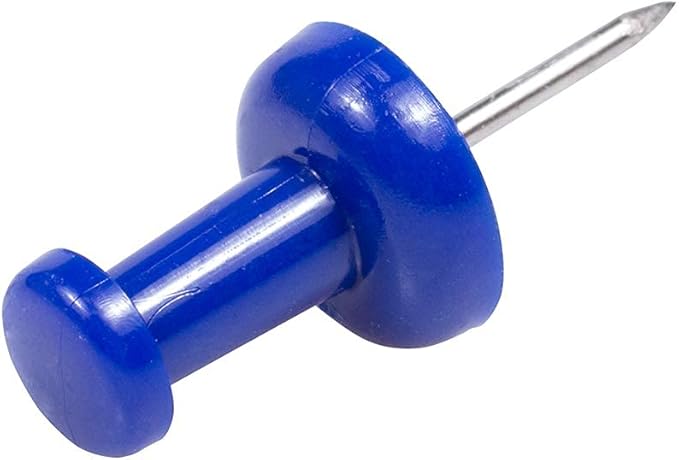JAM PAPER Colorful Push Pins - Blue Pushpins - 100/Pack-DeskLoop Office