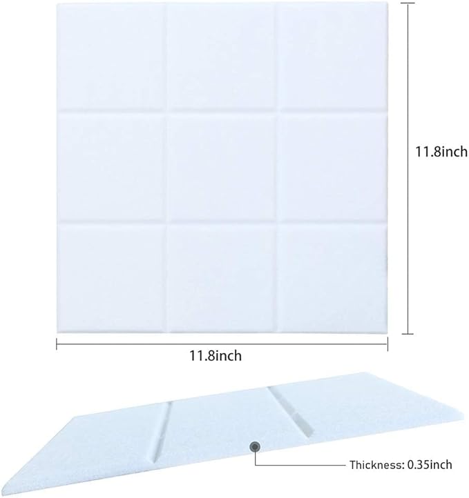 Large Cork Board Felt Board Tiles for Walls with 30 Push Pins, 11.8"x11.8" Pack of 12 Pin Board Notice Boards for Home Office Kitchen, Bulletin Board Wall Tiles for Photos Memos