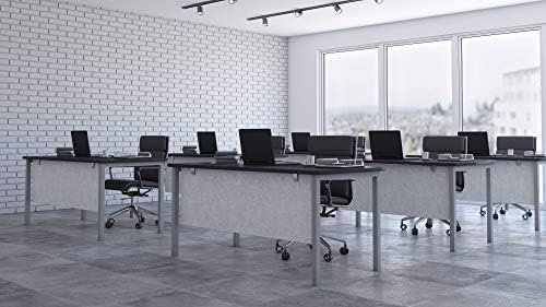 OBEX Modesty Desk PET Privacy Screen Acoustic Sound Absorbing Panel Ideal for Reception, Student Table or Office Cubicles Workstations, 12" x 72", Stone-DeskLoop Office