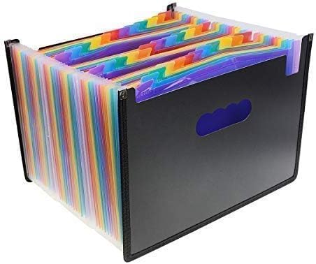36 Pockets Accordion Expanding File Folder, A4 Letter Size, Side Pen Holder - Image 9