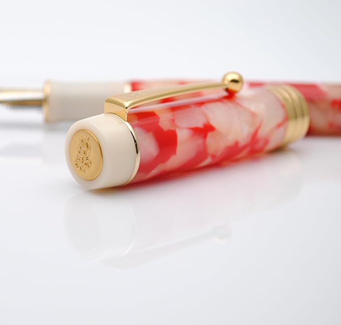 JINHAO 100 Fountain Pen with Ink Converter (Medium Nib 0.7mm, Red White Koi-A)-DeskLoop Office