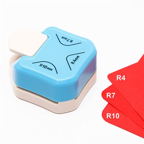 QIQQIKIN Paper Corner Rounder 3 in 1 (R4mm+R7mm+R10mm), Punches for Crafts, Cutter ,Envelope Punch Board ,Hole Puncher, Laminate, DIY Projects, Photo Cutter,Card Making Scrapbooking and Journaling-DeskLoop Office
