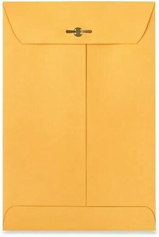 Catalog Envelopes (Open End), Brown Kraft, 28 Pound. 500 Per Pack. (Clasp, 6"x9")-DeskLoop Office