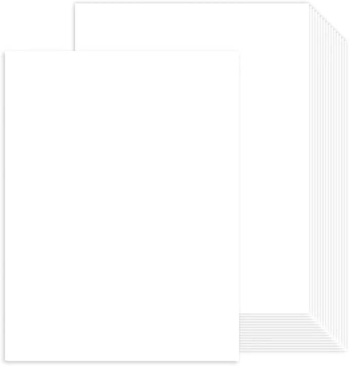 100 Sheets White Cardstock 8.5 x 11 Certificate Paper, Goefun White Card Stock Printer Paper for Invitations, Menus, Wedding, DIY Cards-DeskLoop Office