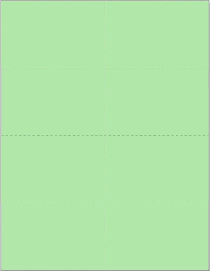 Limited Papers (TM) 8.5x11 Perforated Paper, 20/50 Pound, 75 GSM, Variety of Perforation Sizes and Colors, for Forms, Tickets, Postcards, Business Cards. (Green, 8 up)-DeskLoop Office