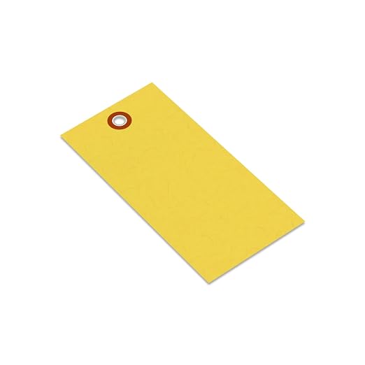SmartSign 4.75 x 2.375 inch “Yellow” Blank Tyvek Shipping Tags - Image 6