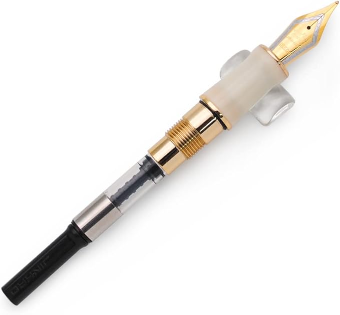 JINHAO 100 Fountain Pen with Ink Converter (Medium Nib 0.7mm, Red & White)-DeskLoop Office