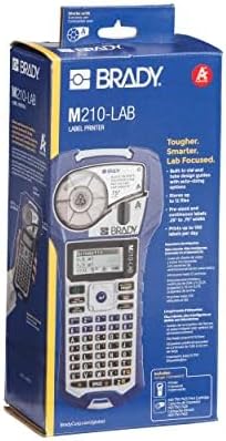 Brady M210-LAB Portable Label Printer, Blue/Gray, 9.5 in H x 4.5 in W x 2.5 in D-DeskLoop Office