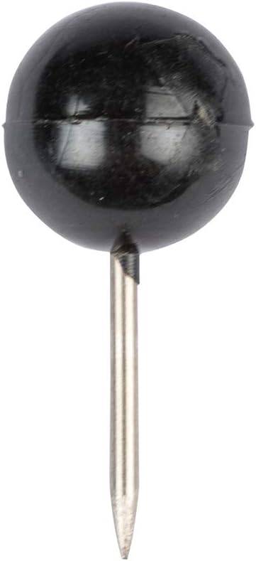 JAM PAPER Colorful Push Pins - Round Head Map Thumb Tacks - Black Pushpins - 100/Pack-DeskLoop Office