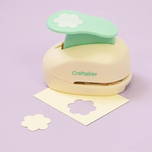 Craftelier - 1 Inch Flower Hole Punch with Lever Press β Flower Punches for Paper Crafts | Hole Puncher for Crafts, Scrapbooking, DIY Cards & Journals | Hole Punch Shapes for Paper & Cardstock.-DeskLoop Office