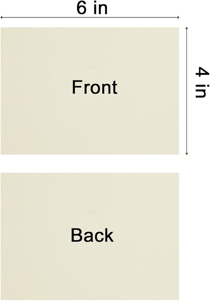 50 Sheets Blank Cardstock Paper 250 GSM Thick Heavy Cards Stock for DIY Art Projects, Card Making, Postcards, Greeting Cards, Birthday Party, Wedding Invitations (Cream, 4x6 inches)-DeskLoop Office