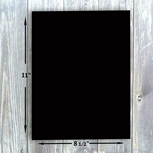 Hamilco Black Colored Cardstock Thick Paper - 8 1/2 x 11" Heavy Weight 80 lb Cover Card Stock - for Scrapbook Craft Calligraphy or Chalkboard Papers for Printer - 50 Pack-DeskLoop Office
