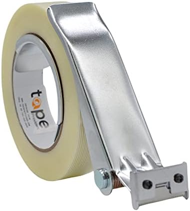 WOD Excell ET-166 Heavy Duty Metal Frame Filament Strapping Tape Dispenser: Fits 1 inch Wide, Chrome-DeskLoop Office