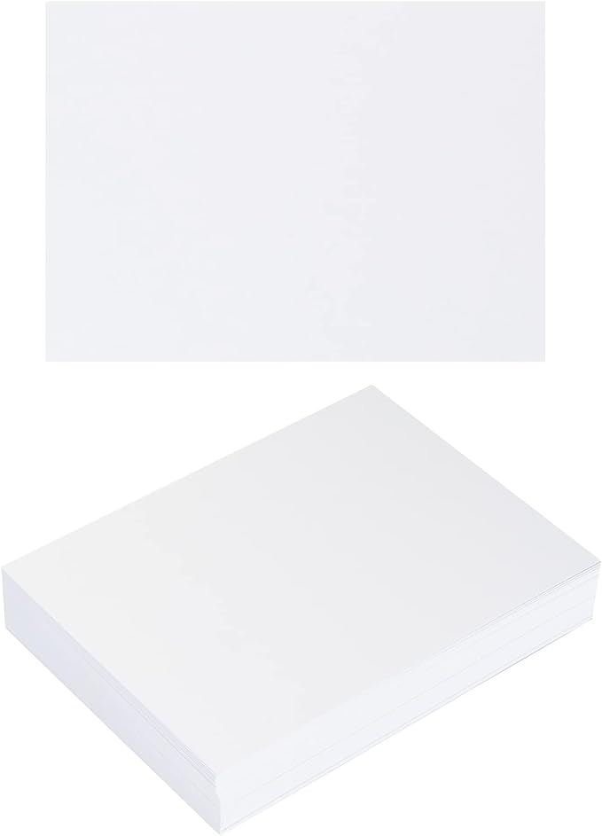 50 Sheets Blank Cardstock Paper 250 GSM Thick Heavy Cards Stock for DIY Art Projects, Card Making, Postcards, Greeting Cards, Birthday Party, Wedding Invitation (White, 5x7 inches)-DeskLoop Office