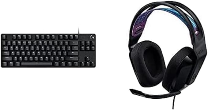 Logitech G413 TKL SE Mechanical Gaming Keyboard + G335 Wired Gaming Headset - Black-DeskLoop Office