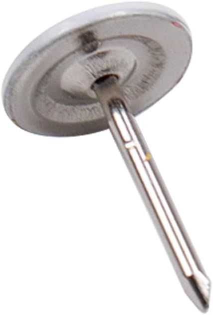 100Pcs Flat Head Upholstery Tacks Home Furniture Decor Tacks Upholstery Nails Flat Push Pins Flats Thumb Tacks White (11mmx17mm)-DeskLoop Office