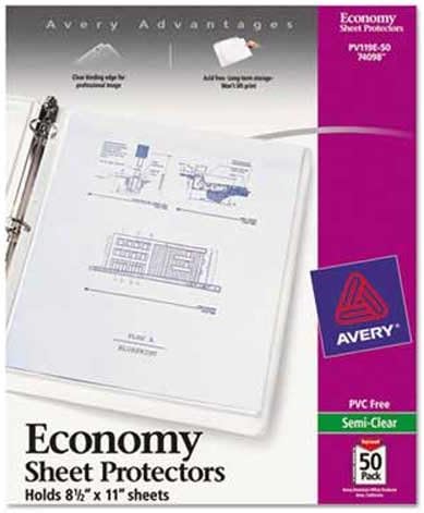 Avery Sheet Protectors, Letter Size, 8 1/2" x 11", Semi-Clear by Avery