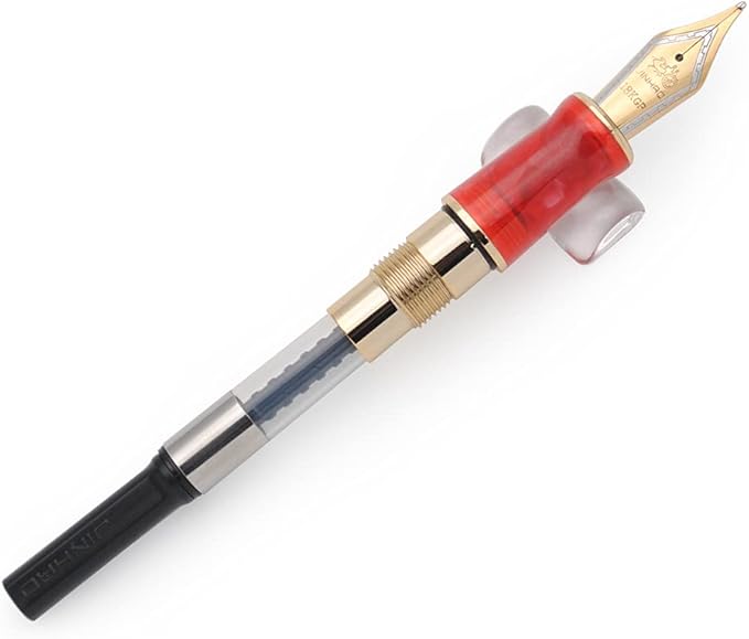 JINHAO 100 Fountain Pen with Ink Converter (Medium Nib 0.7mm, Cherry Red)-DeskLoop Office