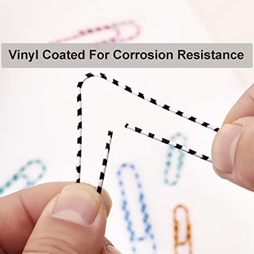Vinaco Paper Clips Color Stripe, Durable and Rustproof, Vinyl Coated Paperclips - Image 7