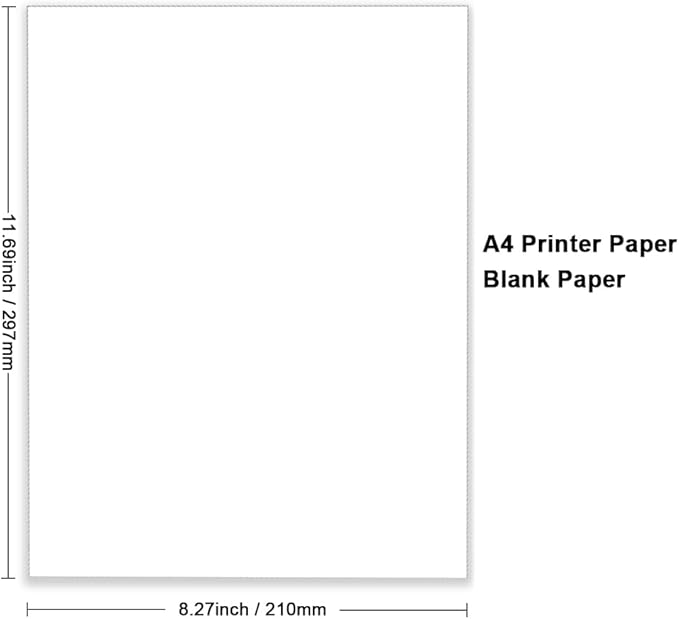 Printer Paper - 200 Sheets, A4 Premium Bright White Paper, 28lb Bond / 70lb Text (105 gsm) Bright White Paper – Great for Copy, Printing, Writing, 8.27" x 11.69" (210 x 297 mm)-DeskLoop Office