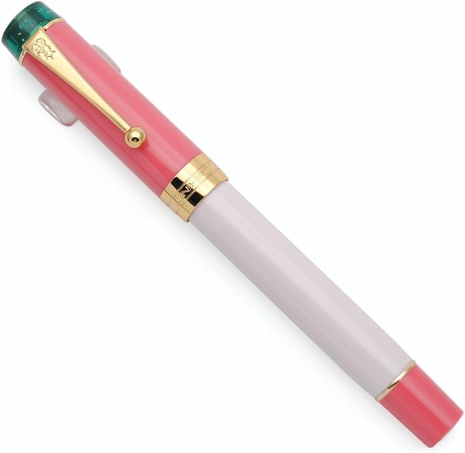 JINHAO 100 Fountain Pen with Ink Converter (Medium Nib 0.7mm, Guava)-DeskLoop Office