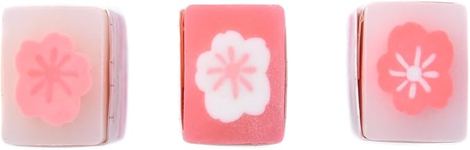 18 Pack Sakura Jelly Erasers for Kids, Pink, Rectangular, Rubber & Plastic, Kawaii School Supplies Prize Gifts Party Favors-DeskLoop Office