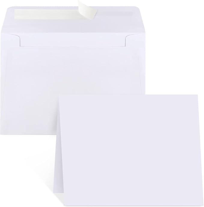 Joyberg Blank Cards and Envelopes 4x6, 30 Pack White Invitation Cardstock with 30 Pack Envelopes, Self-Seal Thank you Blank Greeting Cards and Envelopes, for All Occasions DIY, Print custom-DeskLoop Office