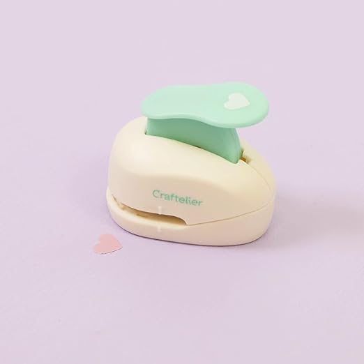 Craftelier - 3/8 Inch Heart Hole Punch with Lever Press | Hole Puncher for Paper Crafts | Heart Punch for Scrapbooking, DIY Cards & Journals | Hole Puncher for Paper & Cardstock.-DeskLoop Office