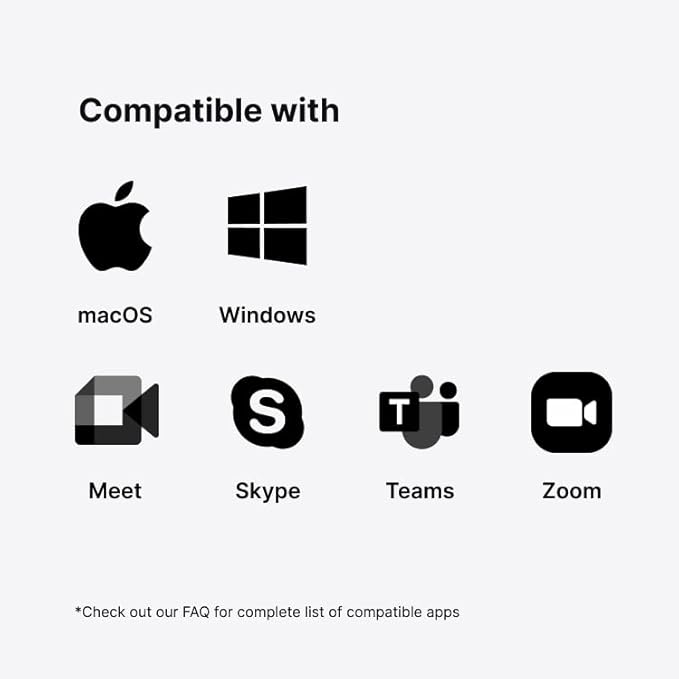 Lumina 4K Webcam: Studio-Quality Webcam Powered by AI. Look Great on Every Video Call. Compatible with Mac and PC (Atomic Grey)-DeskLoop Office