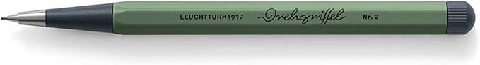 LEUCHTTURM1917 - Drehgriffel Mechanical Pencil - Refillable Writing Stylus with 0.7 mm HB Graphite Lead (Olive)-DeskLoop Office
