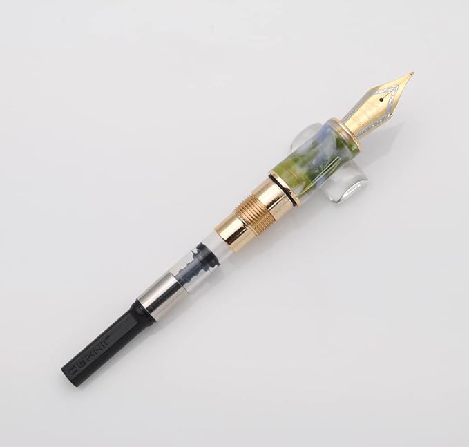 JINHAO 100 Fountain Pen with Ink Converter (Medium Nib 0.7mm, Seaweed Green)-DeskLoop Office