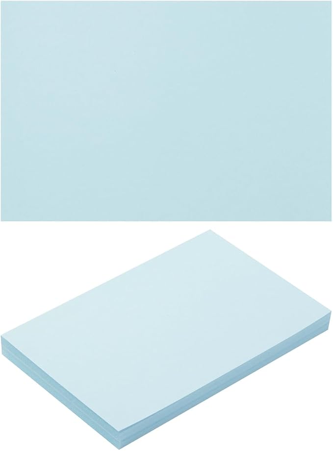 50 Sheets Blank Cardstock Paper 250 GSM Thick Heavy Cards Stock for DIY Art Projects, Card Making, Postcards, Greeting Cards, Birthday Party, Wedding Invitation (Light Blue, 3x5 inches)-DeskLoop Office