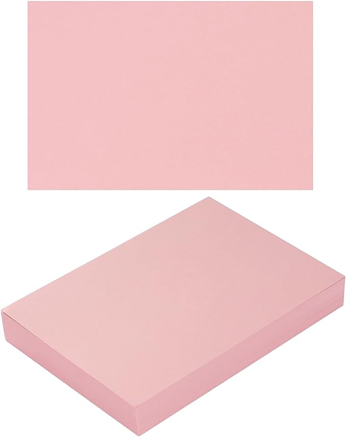 50 Sheets Blank Cardstock Paper 250 GSM Thick Heavy Cards Stock for DIY Art Projects, Card Making, Postcards, Greeting Cards, Birthday Party, Wedding Invitation (Pink, 4x6 inches)-DeskLoop Office