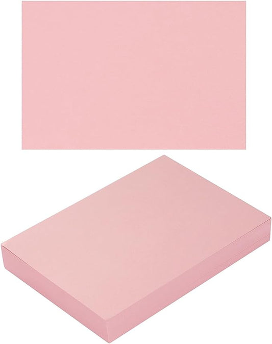 50 Sheets Blank Cardstock Paper 250 GSM Thick Heavy Cards Stock for DIY Art Projects, Card Making, Postcards, Greeting Cards, Birthday Party, Wedding Invitation (Pink, 4x6 inches)-DeskLoop Office