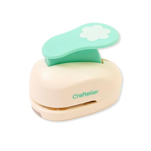 Craftelier - 1 Inch Flower Hole Punch with Lever Press – Flower Punches for Paper Crafts | Hole Puncher for Crafts, Scrapbooking, DIY Cards & Journals | Hole Punch Shapes for Paper & Cardstock.-DeskLoop Office
