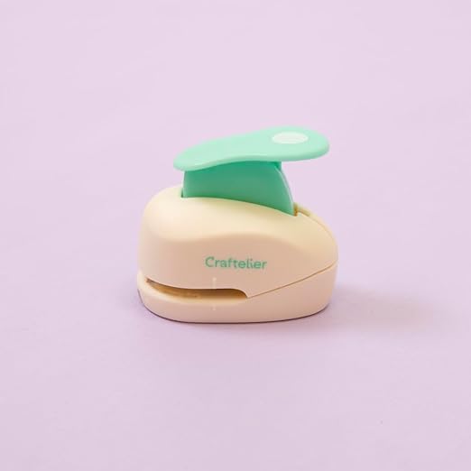 Craftelier - 3/8 Inch Circle Punch with Lever Press | Shape Hole Puncher for Paper Crafts | Round Hole Punch to Create Scrapbooks, DIY Cards & Journals | Mini Hole Punch for Paper & Cardstock.-DeskLoop Office