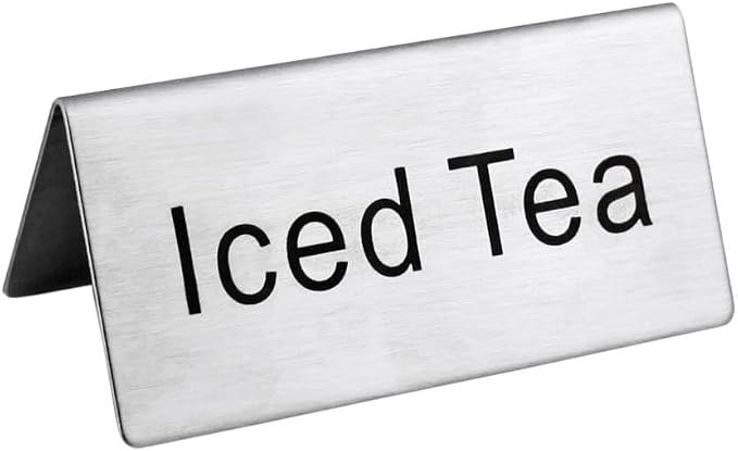New Star Foodservice Stainless Steel Table Tent Sign by NewStarFoodservice