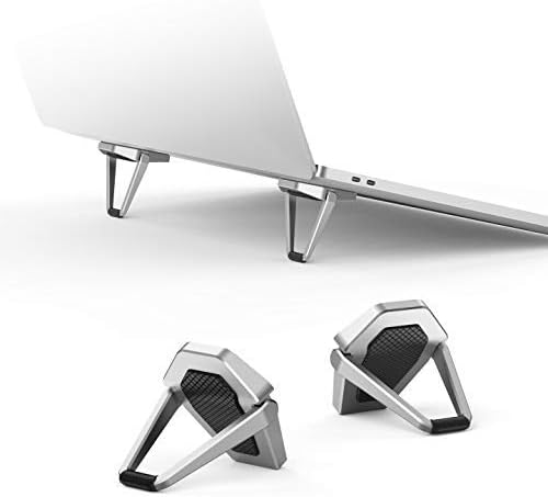 Laptop Stand for Desk, Portable Anti-Slip Keyboard Riser, Zinc Alloy Keyboard Stands, Computer Stand Compatible with MacBook Air/Pro, 10-15.6 Inches Laptops and Keyboards (Sliver)-DeskLoop Office