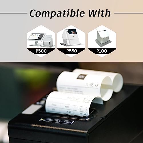 3 1/8 x 190 Thermal Receipt Paper Rolls For Most POS Systems and Receipt Printers, Compatible With Clover Station, Square Station, Toast Station, TM-T88, TSP Series (30 Rolls)-DeskLoop Office