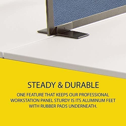 OBEX Acoustical Free Standing Privacy Screen, Cubicle Accessories Desk Privacy Panel, Desk Dividers for Office, Office Furniture Partitions Portable Sound Proof Dividers, 24" x 24", Twilight-DeskLoop Office