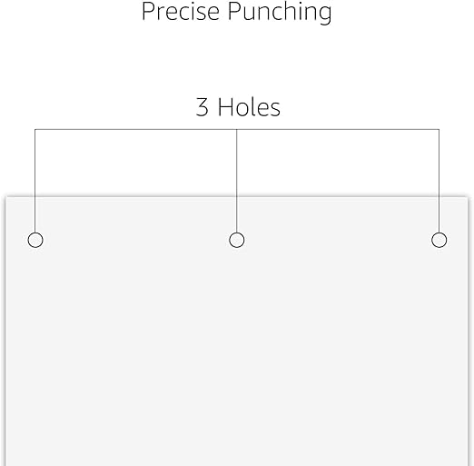 Amazon Basics 3 Hole Punch, 10 Sheet Capacity, Black-DeskLoop Office